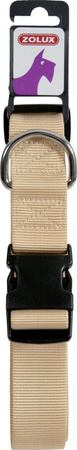 Zolux Obroża nylonowa dla psa regulowana 40 mm kol. beżowy