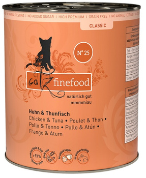 Catz Finefood Classic N.25 Kurczak i Tuńczyk puszka 800g