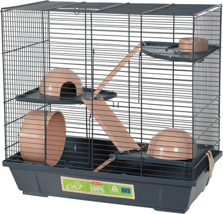 ZOLUX Klatka dla chomika EHOP 50 cm, potrójna, kol. różowy