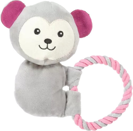 Zolux Zabawka pluszowa dla psa ze sznurkiem MAXOU kol. szary 21x5x18 cm