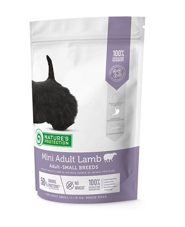 NATURES PROTECTION PIES 500g MINI ADULT LAMB small breeds /10