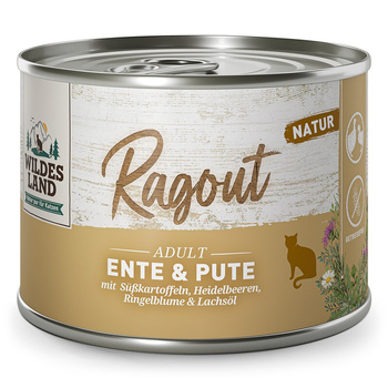 WILDES LAND CAT Ragout Ente Pute - kaczka z indykiem (180g)