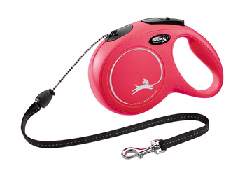 FLEXI Smycz automatyczna dla psa NEW CLASSIC linka M 8m czerwona