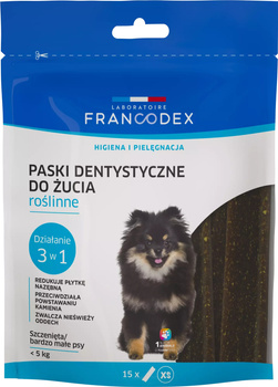 FRANCODEX Paski do gryzienia XS na brzydki zapach z pyska 114 g 15 szt.