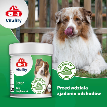 8in1 Vitality tabletki Deter dla psów przeciw koprofagii 100tb.