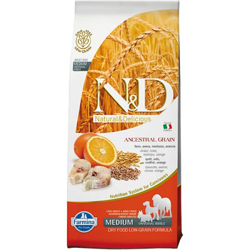 FARMINA N&D Low Grain FISH&ORANGE Adult medium dog 12KG #BlackWeek PROMOCJA