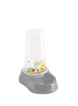 Zolux Dozownik pokarmu i wody dla psa lub kota BREAK 0,65 l kol. szary