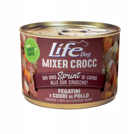 LIFE DOG pusz.150g MIXER CROCC CHICKEN    LIVER & HEART /24