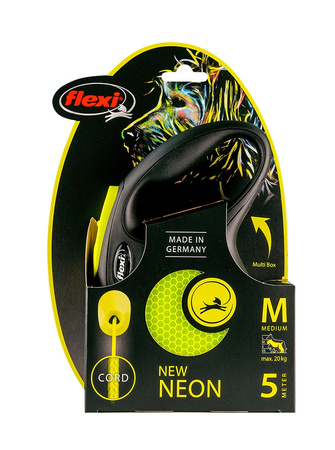 Flexi Smycz automatyczna dla psa New Neon M linka 5 m
