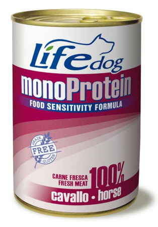 LIFE DOG pusz.400g MONOPROTEIN HORSE /24