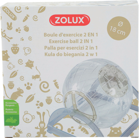 ZOLUX Kula do biegania dla chomika i myszki 2w1 18 cm kol. beżowy