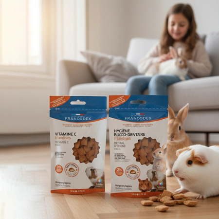 FRANCODEX Przysmak dla gryzoni i królików do higieny jamy ustnej 50 g