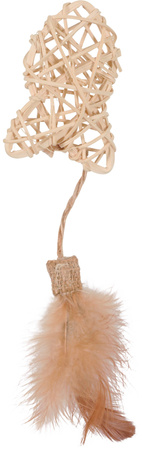 ZOLUX Zabawka dla kota ryba z rattanu i piórka ETHICAT 23,8 cm