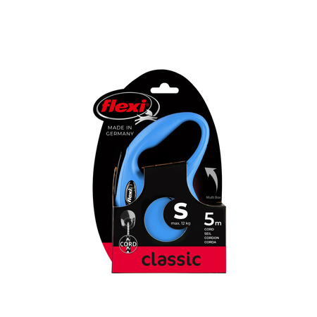 FLEXI Smycz automatyczna dla psa NEW CLASSIC linka S 5m niebieska