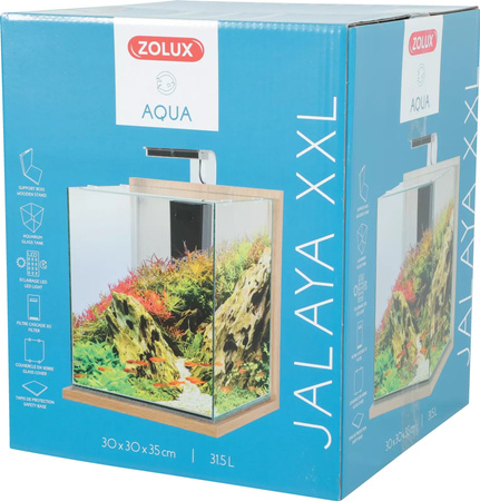 *- ZOLUX Zestaw akwarystyczny JALAYA XXL 300x300x350 mm 31,5 l kol. jasny brąz
