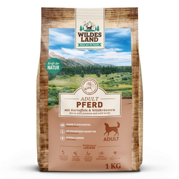 WILDES LAND DOG Pferd - konina z ziemniakami i ziołami (1kg)