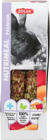 *- ZOLUX NUTRIMEAL 3 Stick z warzywami dla królika 115 g