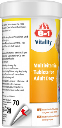 8in1 Vitality Multiwitaminy dla dorosłych psów 70tb