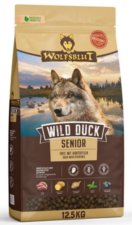 Wolfsblut Dog Wild Duck Senior - kaczka i bataty 12,5kg