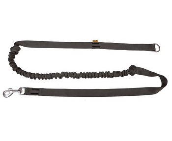 Dingo Smycz do biegania - taśma z amortyzatorem 170cm z rączką czarna