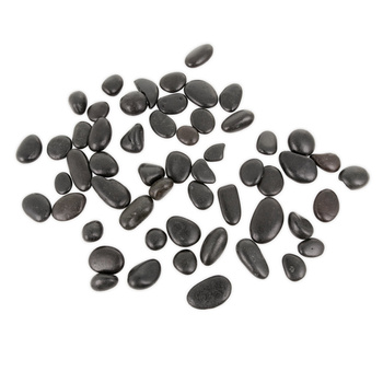 Kamienie polerowane Black Pebble 8-12mm  do akwarium terrarium, 5kg/OPAK