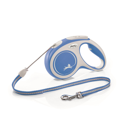 Flexi Smycz automatyczna dla psa New Comfort M linka 5 m kol. Niebieski