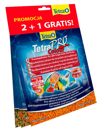 TETRA Zestaw sasz. 2+1 GRATIS T14939Pro Algae 12g+T149366 Pro Colour 12g+T149335 Pro Energy 12g