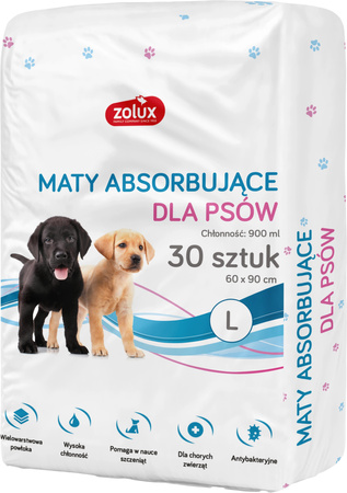 ZOLUX Podkłady higieniczne dla psa do nauki czystości 90 x 60 cm - 30 sztuk