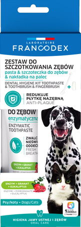 FRANCODEX PL Zestaw szczoteczka i pasta enzymatyczna do czyszczenia zębów