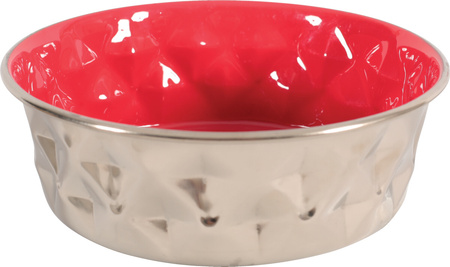 Zolux Miska dla psa Inox DIAMOND 1,15 l kol. czerwony