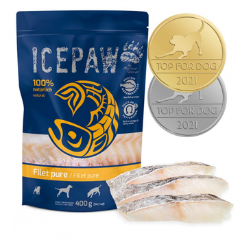 ICEPAW Filet Pure - filet z dorsza dla psów 400g