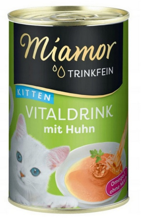 Miamor Vitaldrink Kitten z kurczakiem puszka 135g