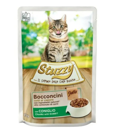 STUZZY KOT sasz.85g BOCCONCINI KRÓLIK żel /24