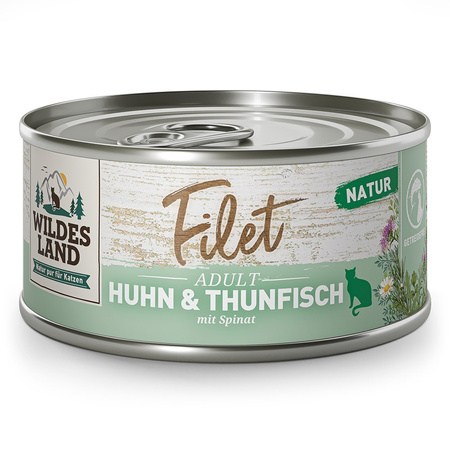 WILDES LAND CAT Huhn Thunfisch Filet - filety z kurczaka i tuńczyka (80g)