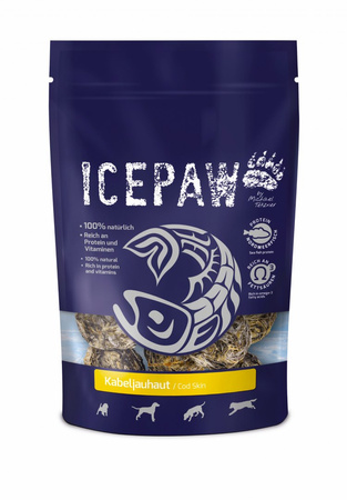 ICEPAW Kabeljauhaut – przysmaki ze skóry dorsza (100g)