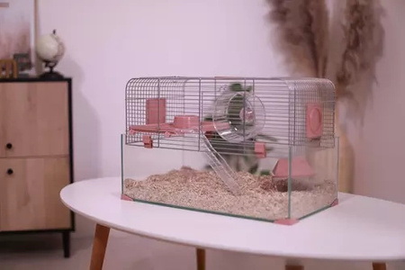 ZOLUX Klatka dla małych gryzoni Panas Colour 80 kol. różowy