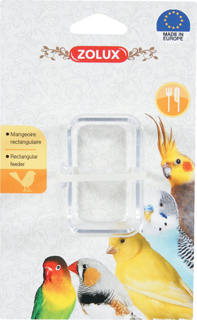 Zolux Karmidełko prostokątne do klatki dla ptaków