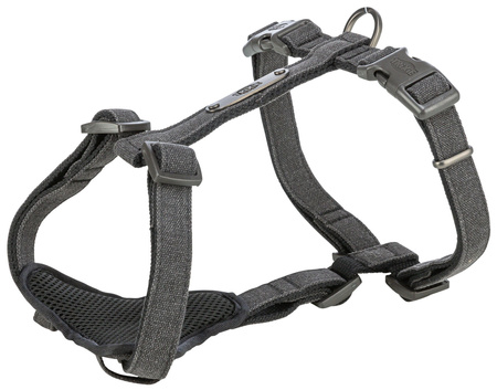 CityStyle, szelki typu H, dla psa, bawełna, czarne, XS–S: 30–44 cm/10 mm, czarne