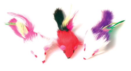 ZOLUX Zabawka dla kota 3 myszki z piórami