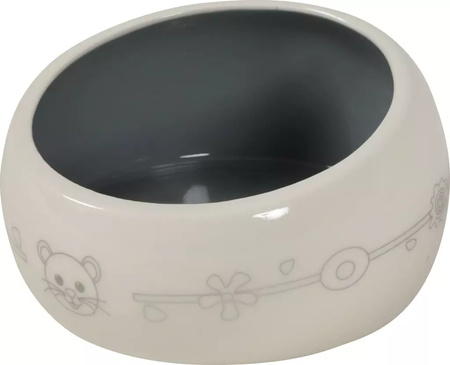 ZOLUX Miska ceramiczna dla gryzonia, przeciw rozsypywaniu 200 ml beż/szary