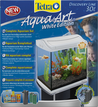 *- Tetra AquaArt Discovery Line 30 l white - aquarium białe