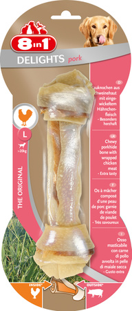 Przysmak 8in1 Kość o smaku wieprzowiny Delights L 1 szt.