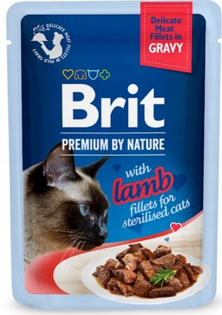 BRIT PREMIUM KOT sasz.85g sos STERILISED  FILLETS LAMB