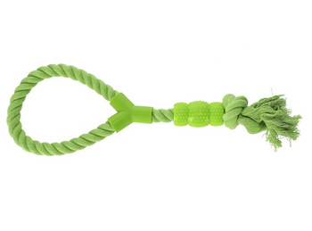 Dingo Zabawka dla psa - Sznur z gryzakiem Denta Fresh 41cm zielony
