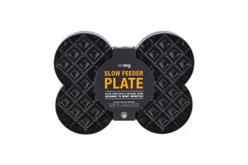 SloDog Slow Feeder Plate Miska spowalniająca duża kość czarna