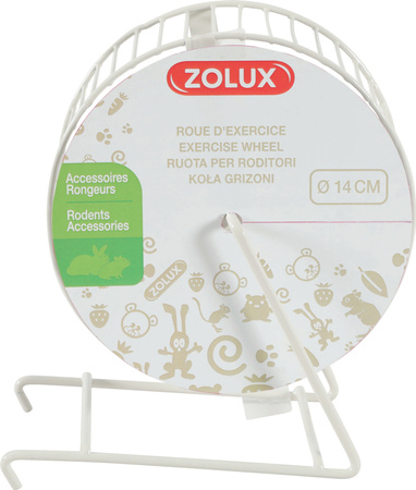 ZOLUX Kołowrotek metalowy dla gryzonia 14 cm kol. beżowy