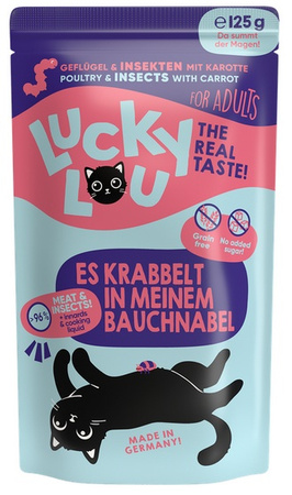 Lucky Lou Lifestage Adult Drób i owady saszetka 125g