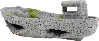 Zolux Ozdoba do akwarium ceramiczny wrak z mchem 7x20x7,5 cm