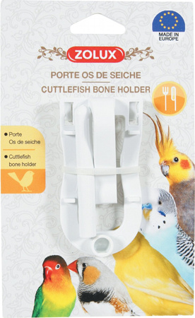 Zolux Uchwyt z żerdką na kość mątwy do klatki dla ptaków