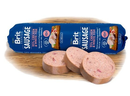 BRIT PREMIUM SAUSAGE 800g CHICKEN&FISH /12
